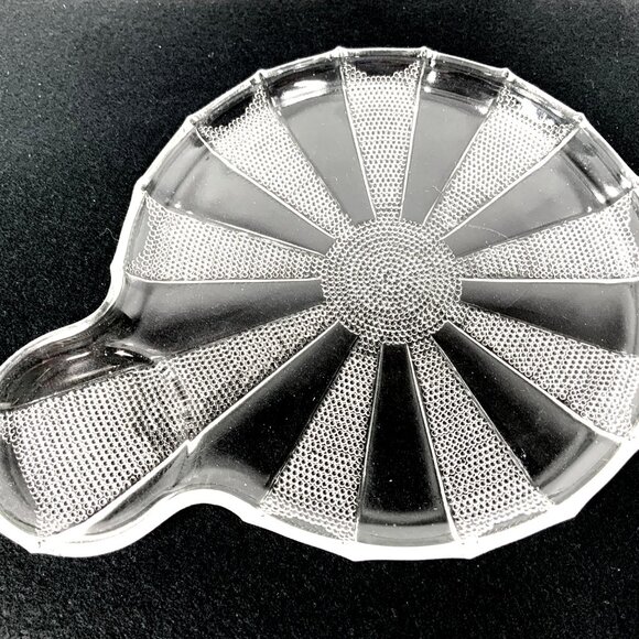 1950s Jeannette Dewdrop Clear Hostess Tray Luncheon Plate Television Snack Set - Picture 4 of 16